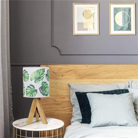 Small Table Lamp - Tripod Nightstand Lamp, Modern Bedside Desk Lamp - Picture 6 of 8